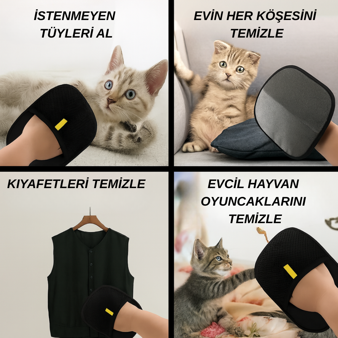 Pet Cleanly Yeni Nesil Evcil Hayvan Tüy Toplama Eldiveni